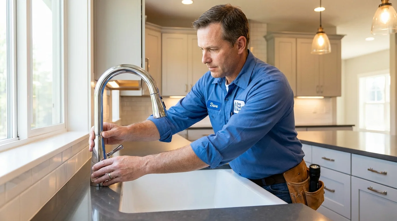 Kitchen faucet installation by Johns Plumbing LLC in Ben Lomond